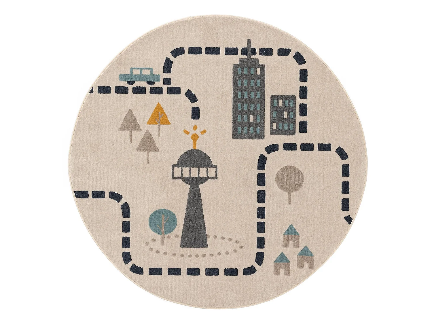 Tapis enfant Juno Beige ø 120 cm rond