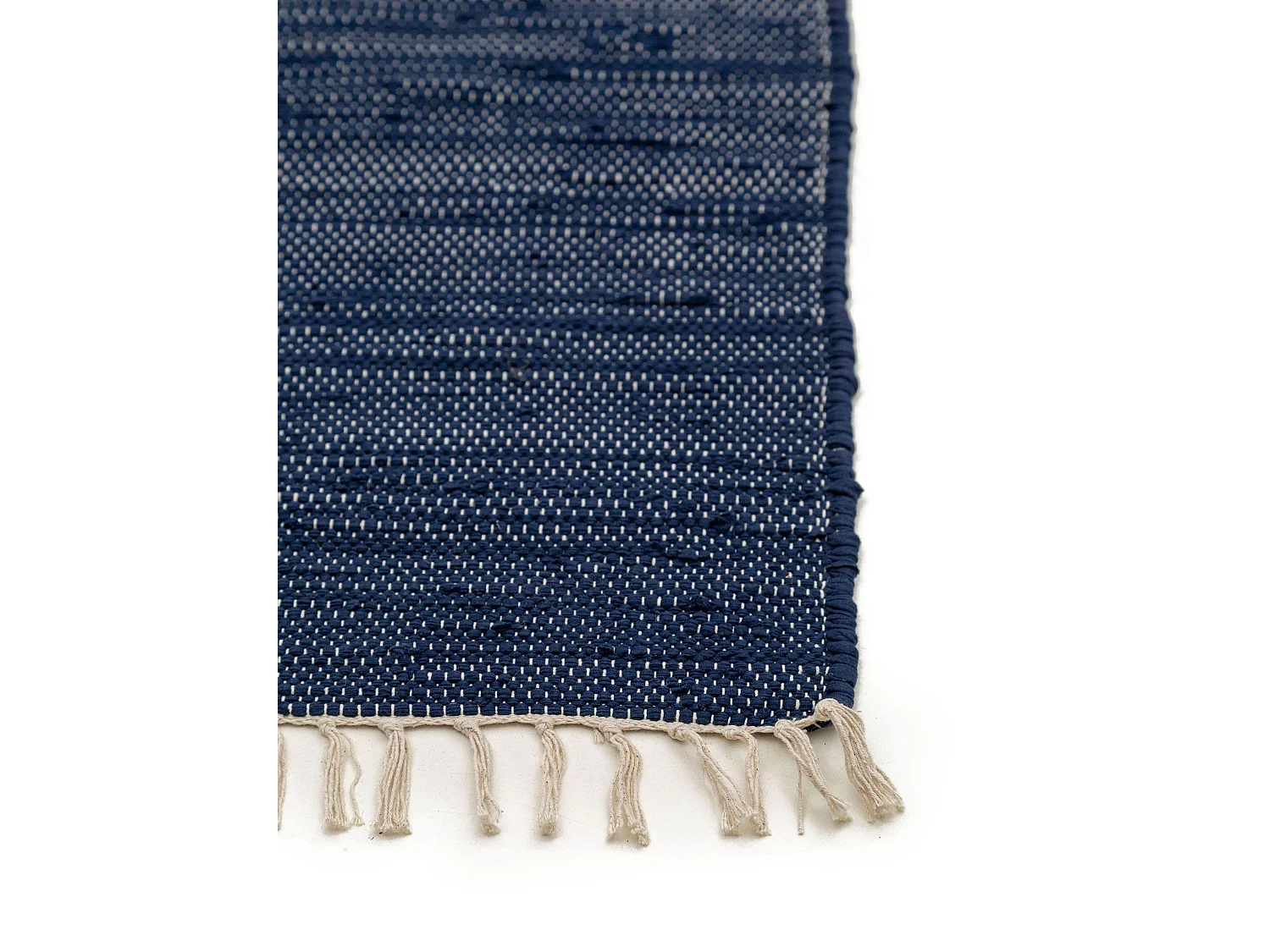 Tapis fabriqué à partir de matériaux recyclés Tom Bleu foncé 80x150 cm