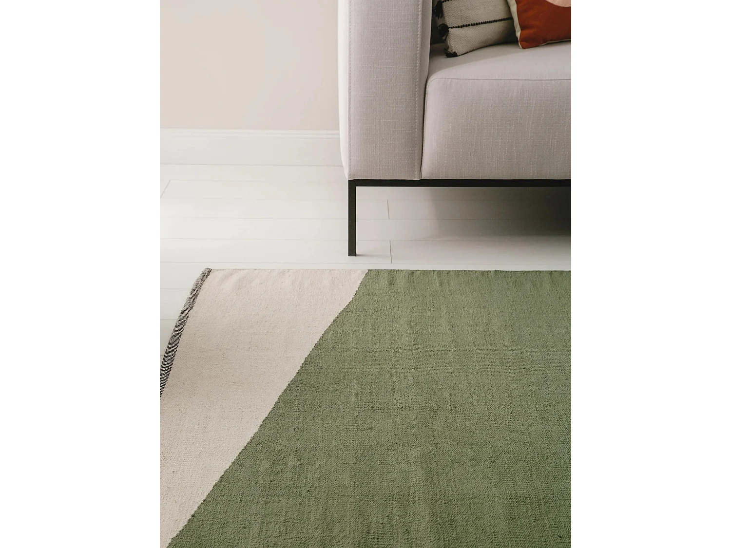 Tapis en coton Lenny Vert 60x100 cm
