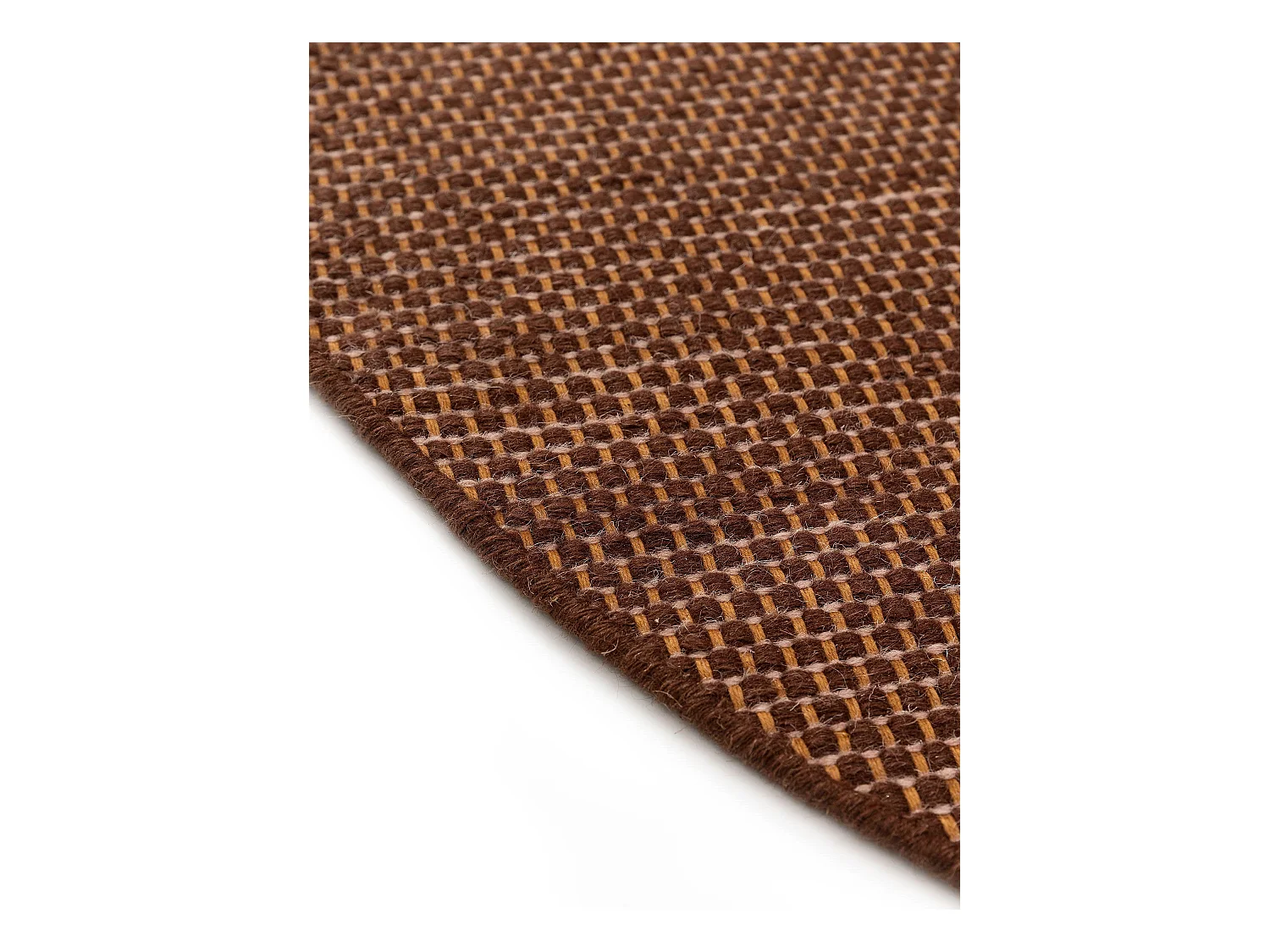 Tapis en laine rond Rocco Marron ø 150 cm rond