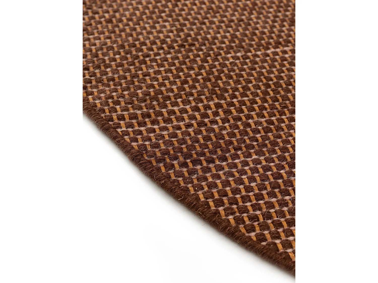 Tapis en laine rond Rocco Marron ø 150 cm rond