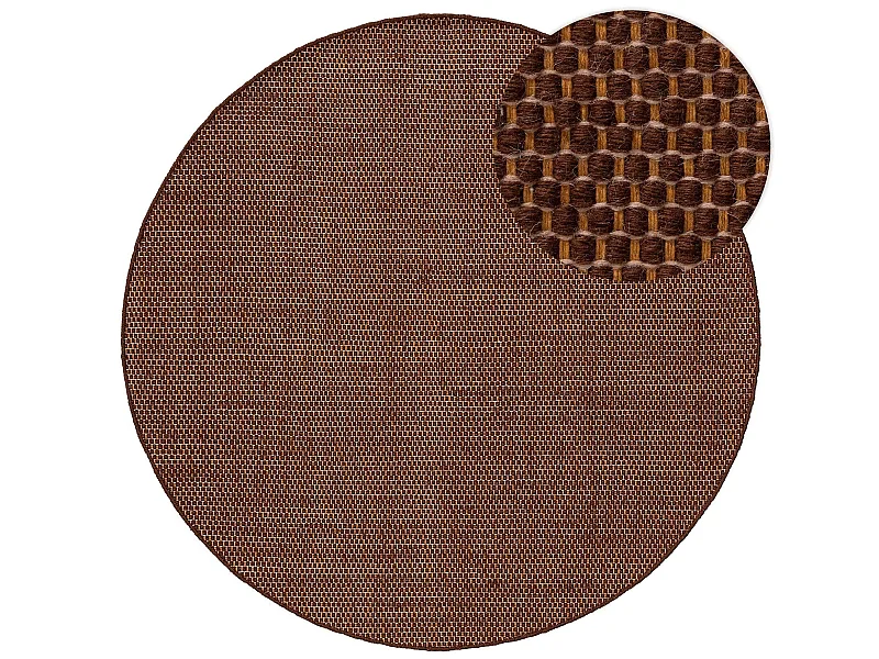 Tapis en laine rond Rocco Marron ø 150 cm rond