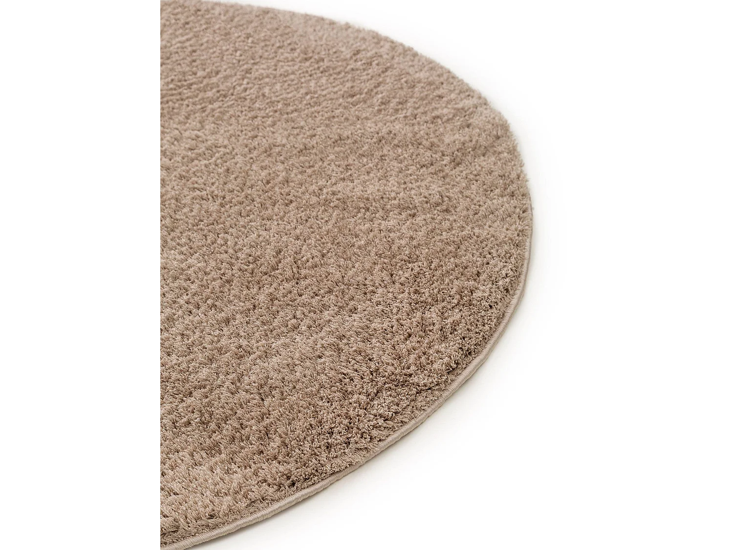 Tapis à poils longs rond Soda Beige ø 160 cm rond