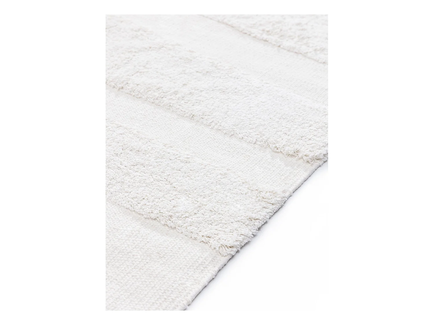 Tapis en coton Isla Crème 120x170 cm