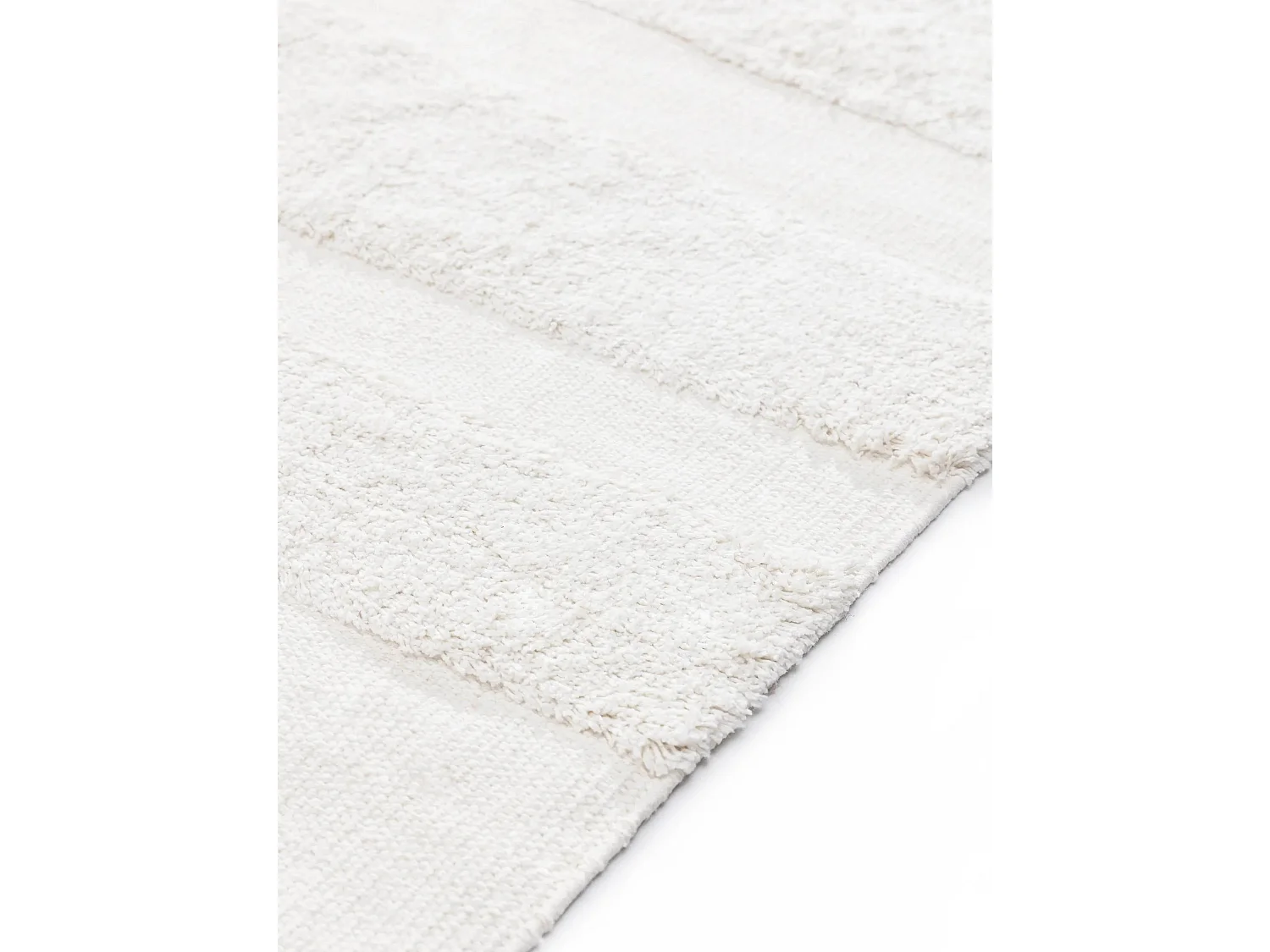 Tapis en coton Isla Crème 120x170 cm