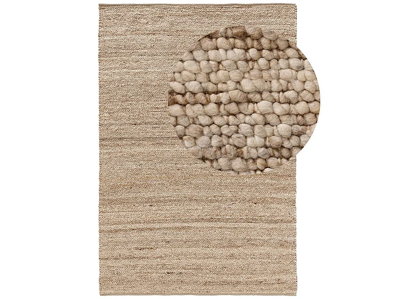 Tapis de laine Finn Beige 140x200 cm