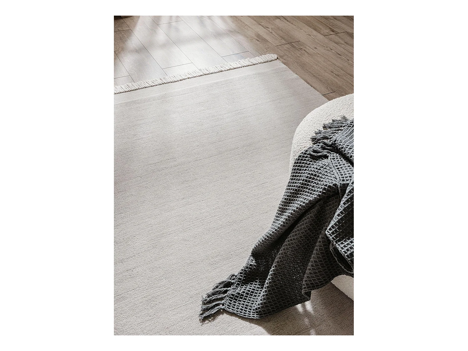 Tapis fabriqué à partir de matériaux recyclés Jade Gris clair 120x170 cm