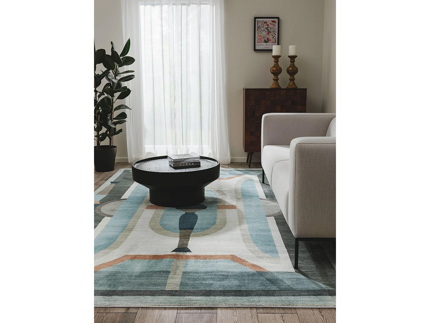 Tapis Mara Multicouleur/Bleu 160x230 cm