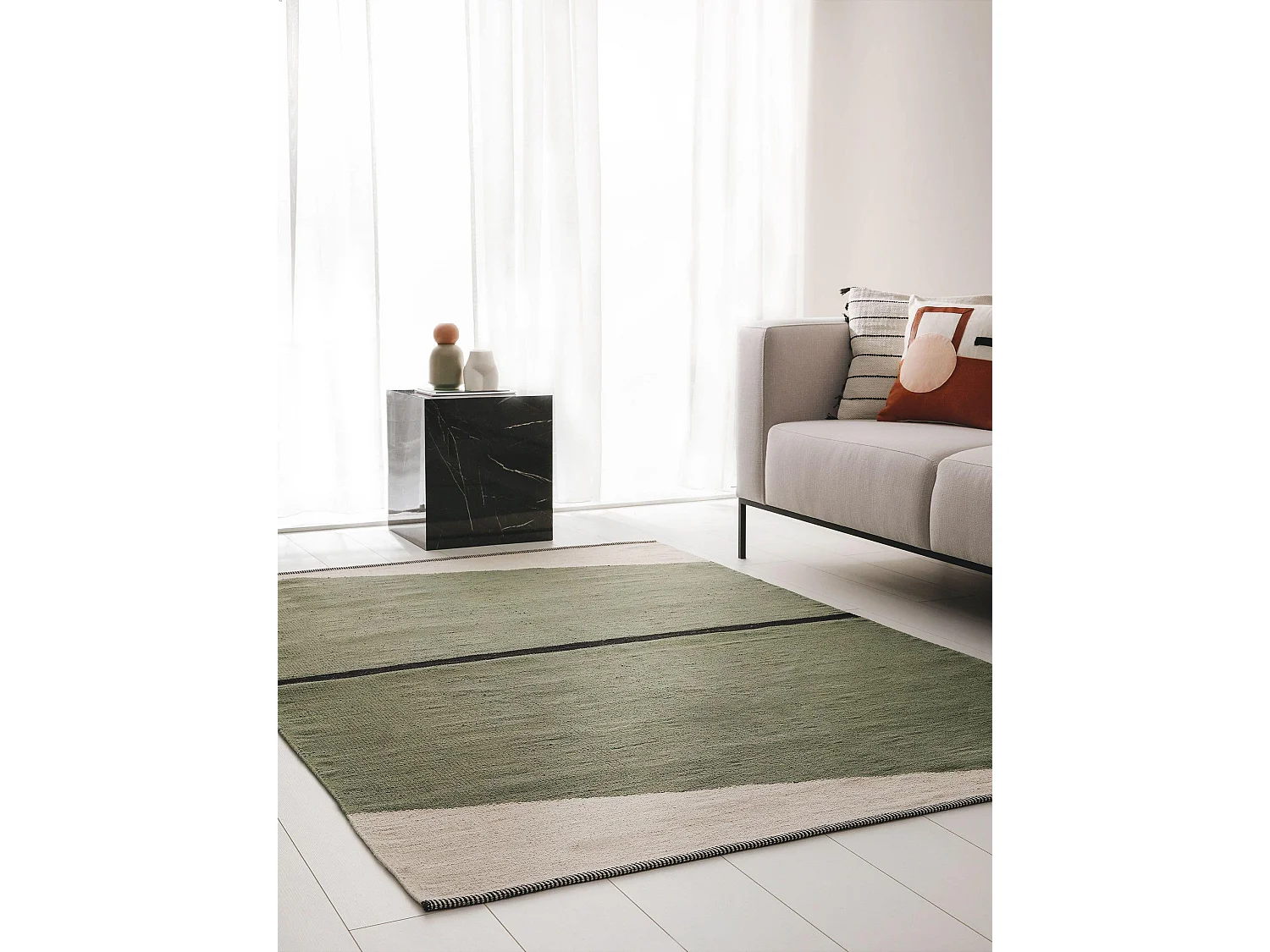 Tapis en coton Lenny Vert 200x300 cm