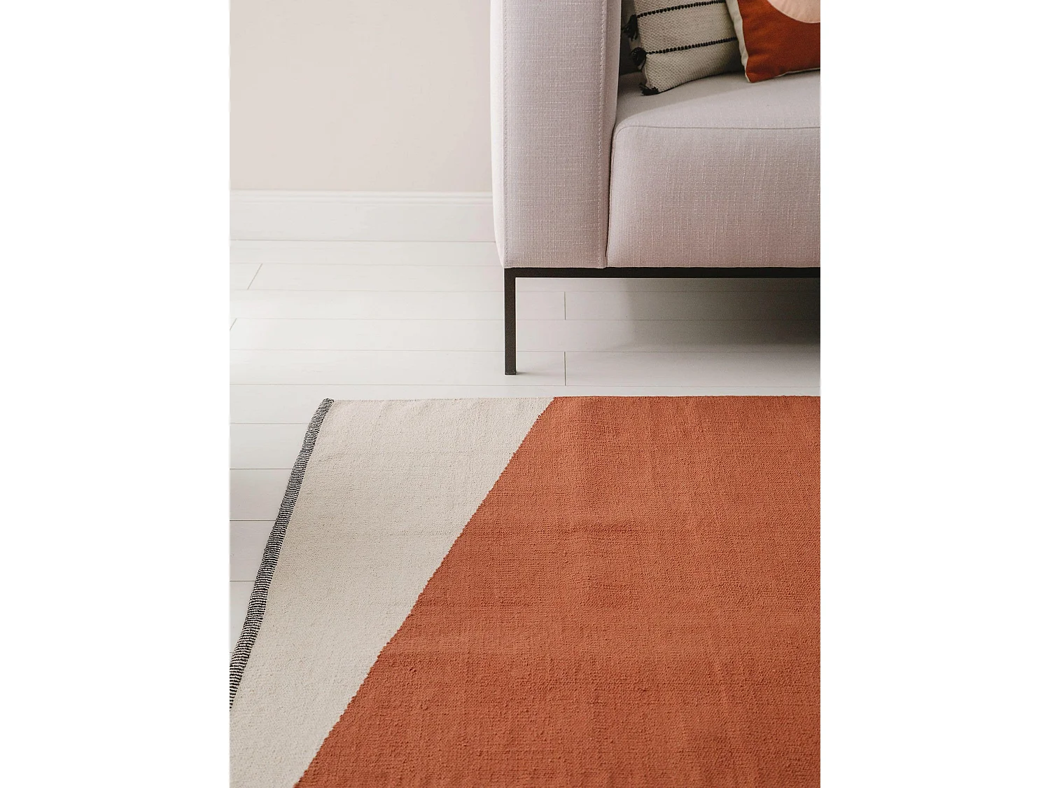 Tapis en coton Lenny Terracotta 200x300 cm
