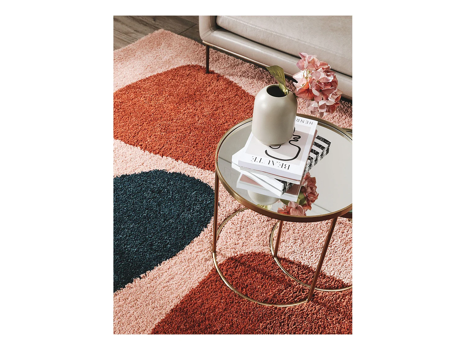 Tapis à poils longs Louise Multicouleur 140x200 cm