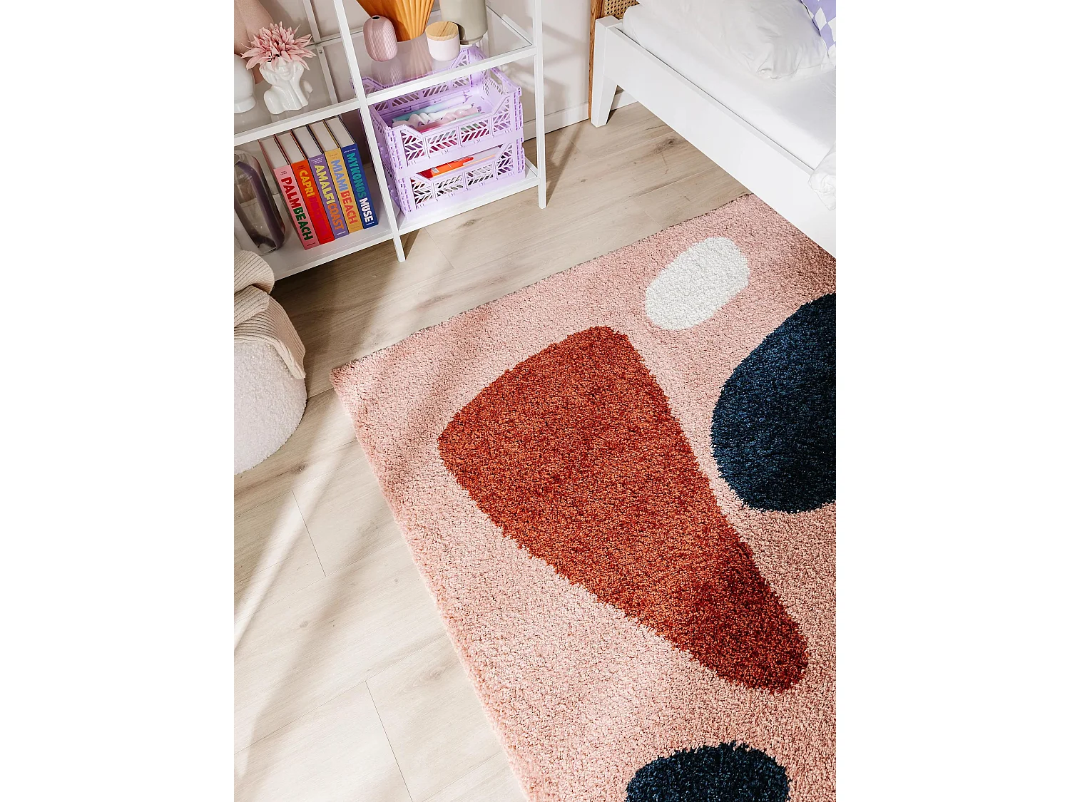 Tapis à poils longs Louise Multicouleur 140x200 cm