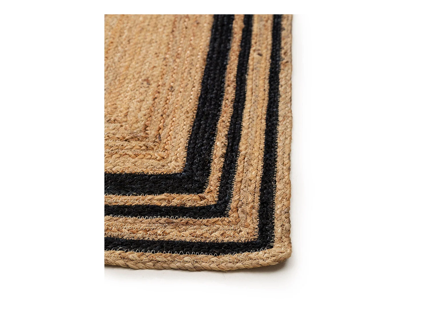 Tapis de jute Jutta Noir 200x300 cm