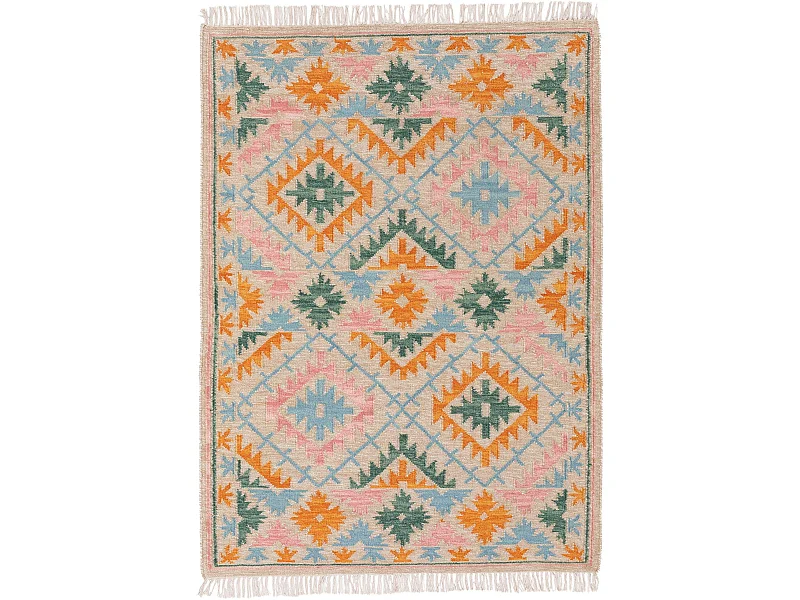 Kelim tissé à la main Zohra Multicouleur/Beige 200x300 cm