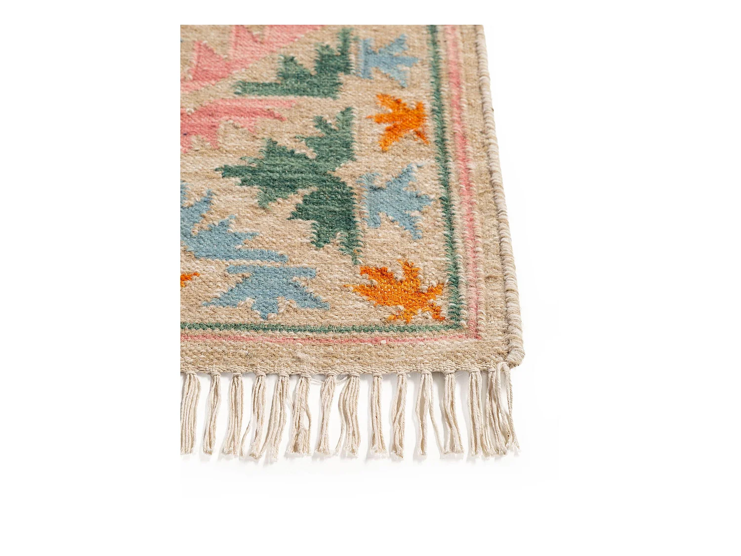 Kelim tissé à la main Zohra Multicouleur/Beige 200x300 cm