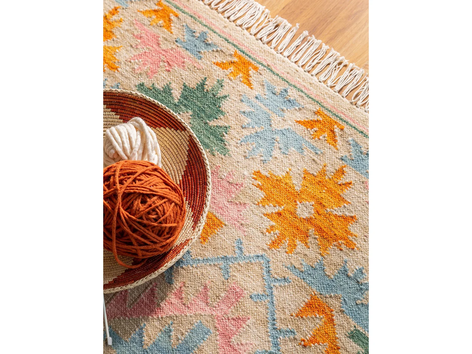 Kelim tissé à la main Zohra Multicouleur/Beige 200x300 cm