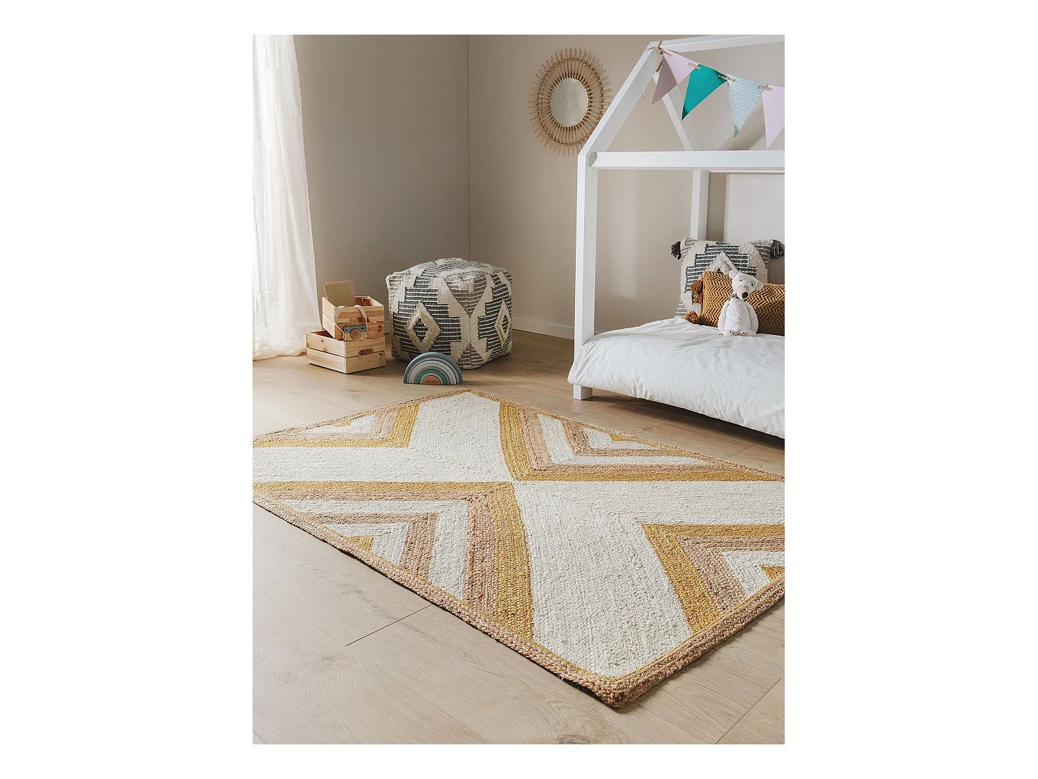 Tapis enfant Frieda Jaune 120x170 cm