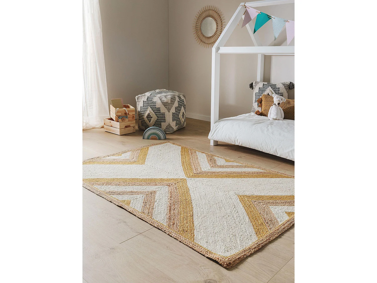 Tapis enfant Frieda Jaune 120x170 cm