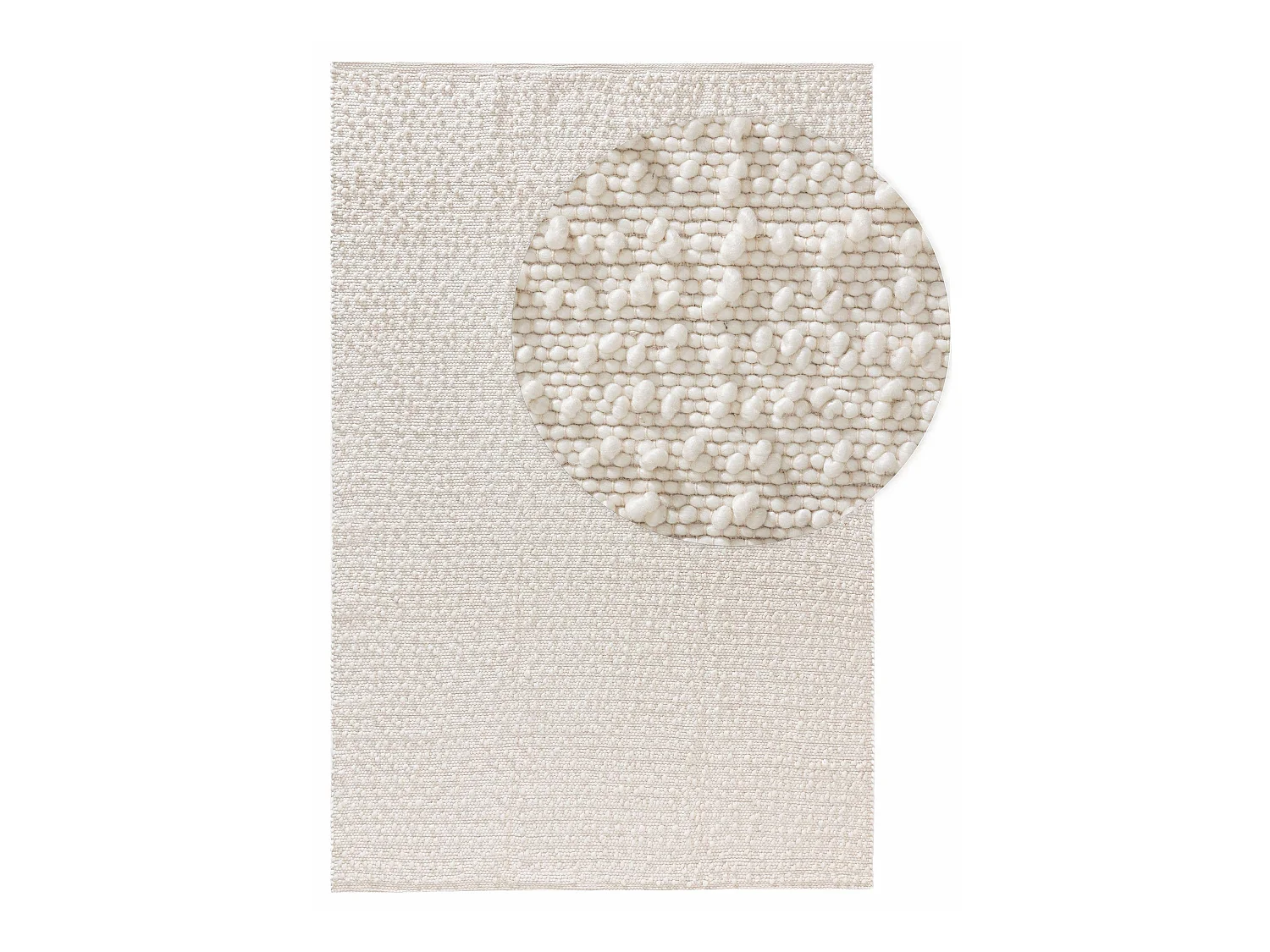 Tapis de laine Lana Crème 80x150 cm