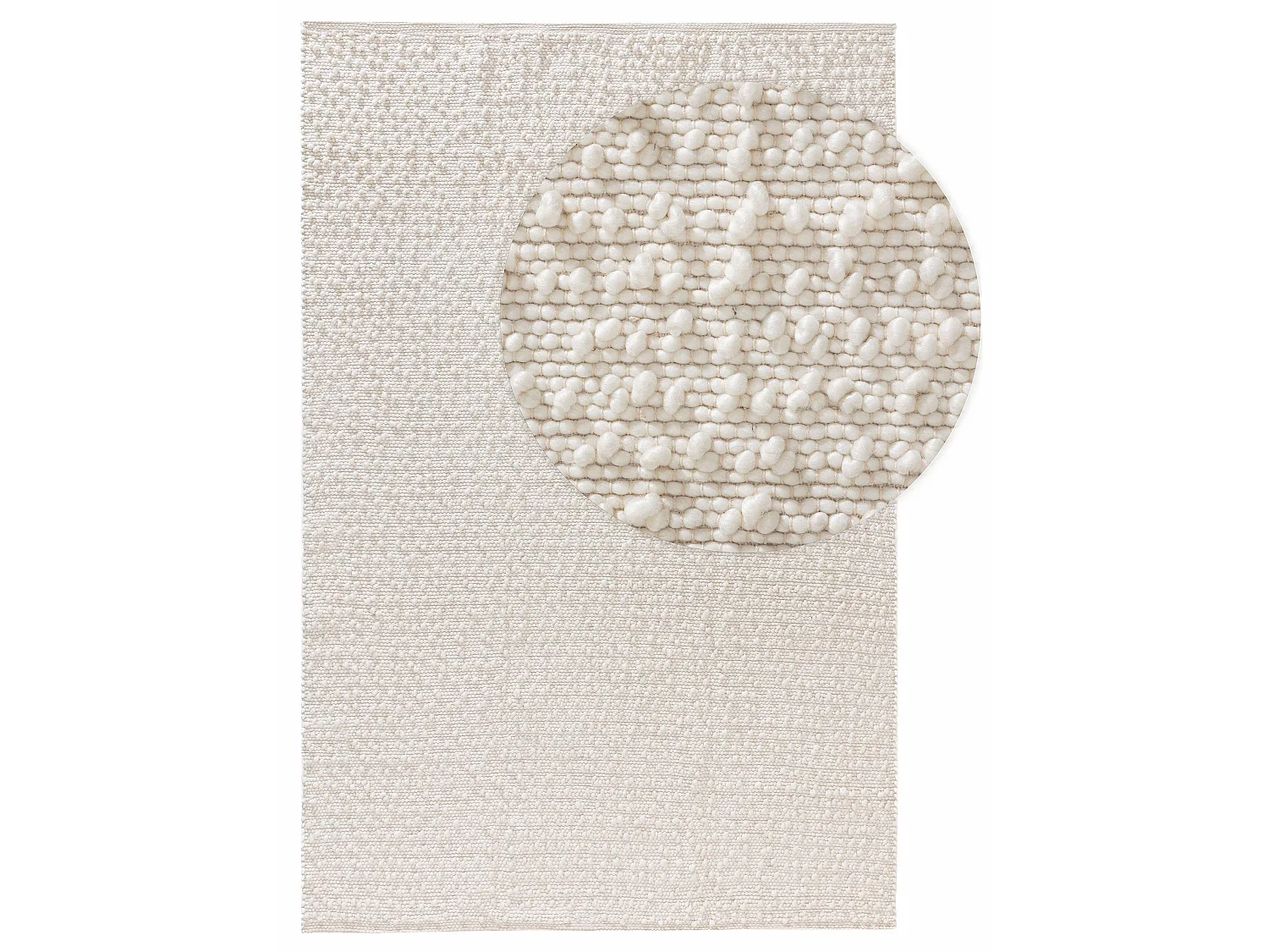 Tapis de laine Lana Crème 80x150 cm