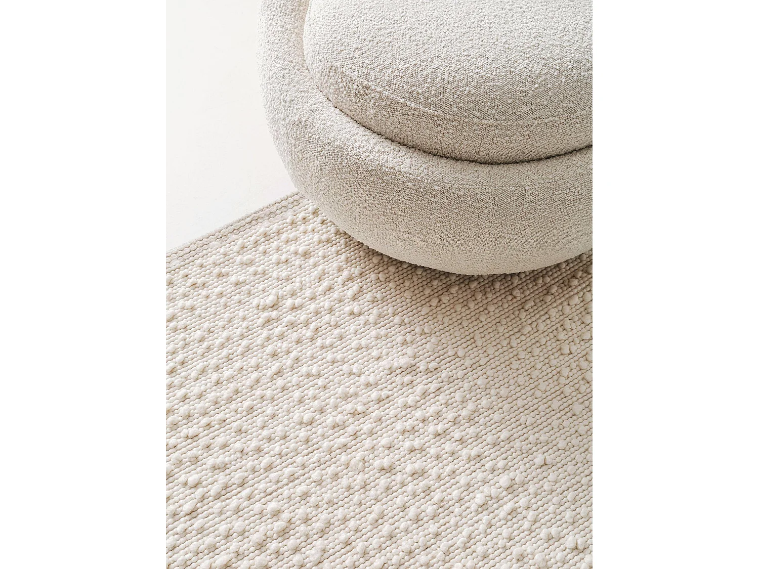 Tapis de laine Lana Crème 80x150 cm