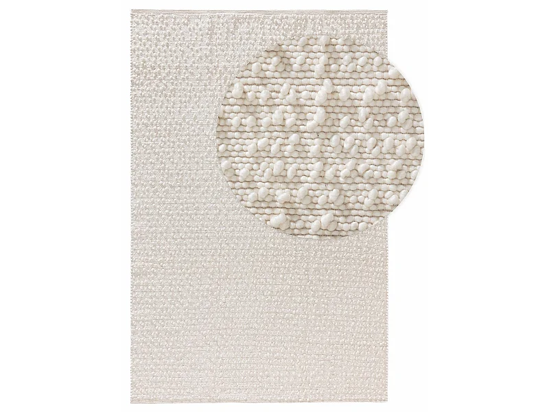 Tapis de laine Lana Crème 80x150 cm