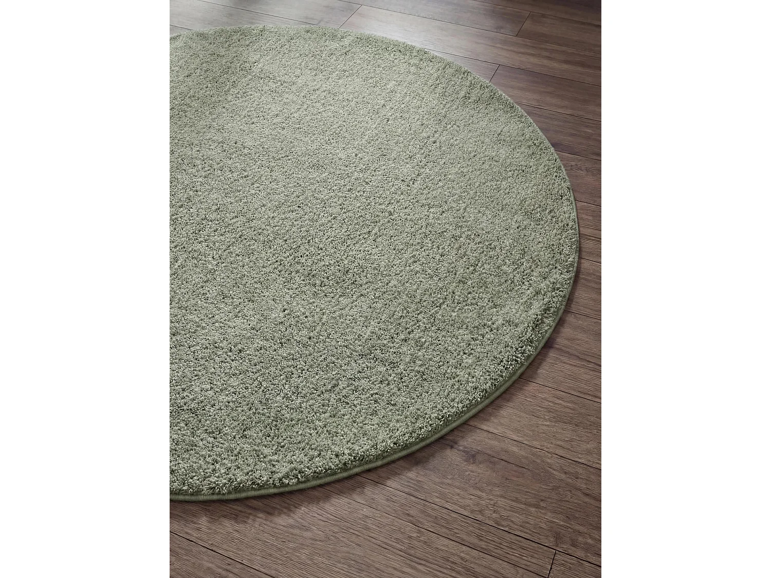 Tapis à poils longs rond Soda Vert clair ø 120 cm rond