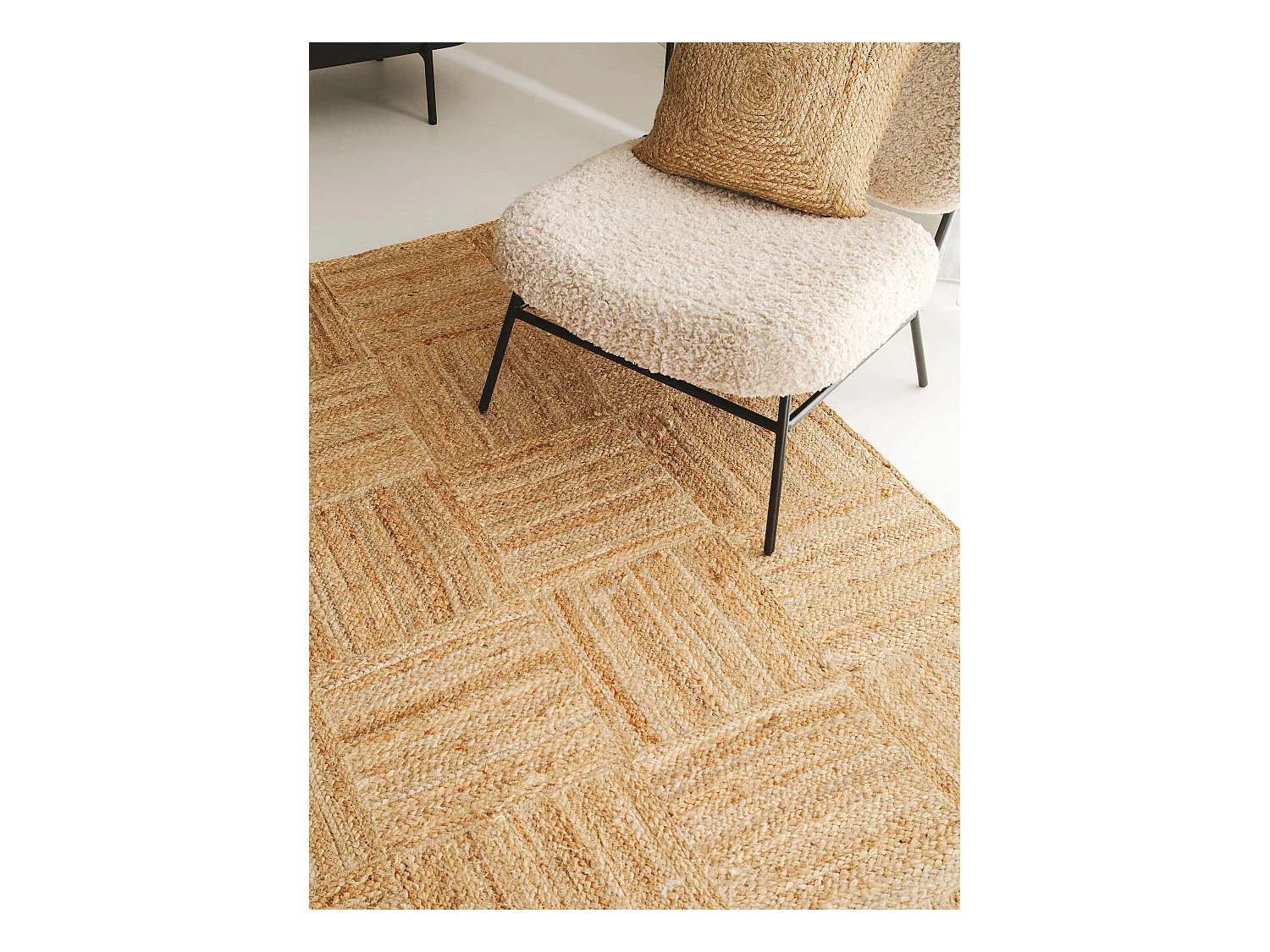 Tapis de jute Jutta Marron clair 120x170 cm