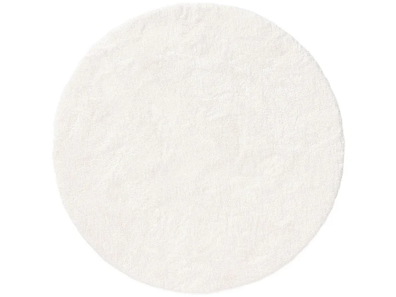 Tapis à poils longs rond Cloudy Crème ø 160 cm rond