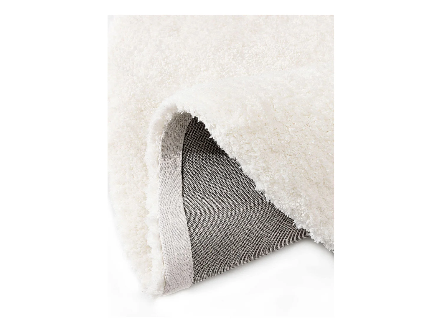 Tapis à poils longs rond Cloudy Crème ø 160 cm rond