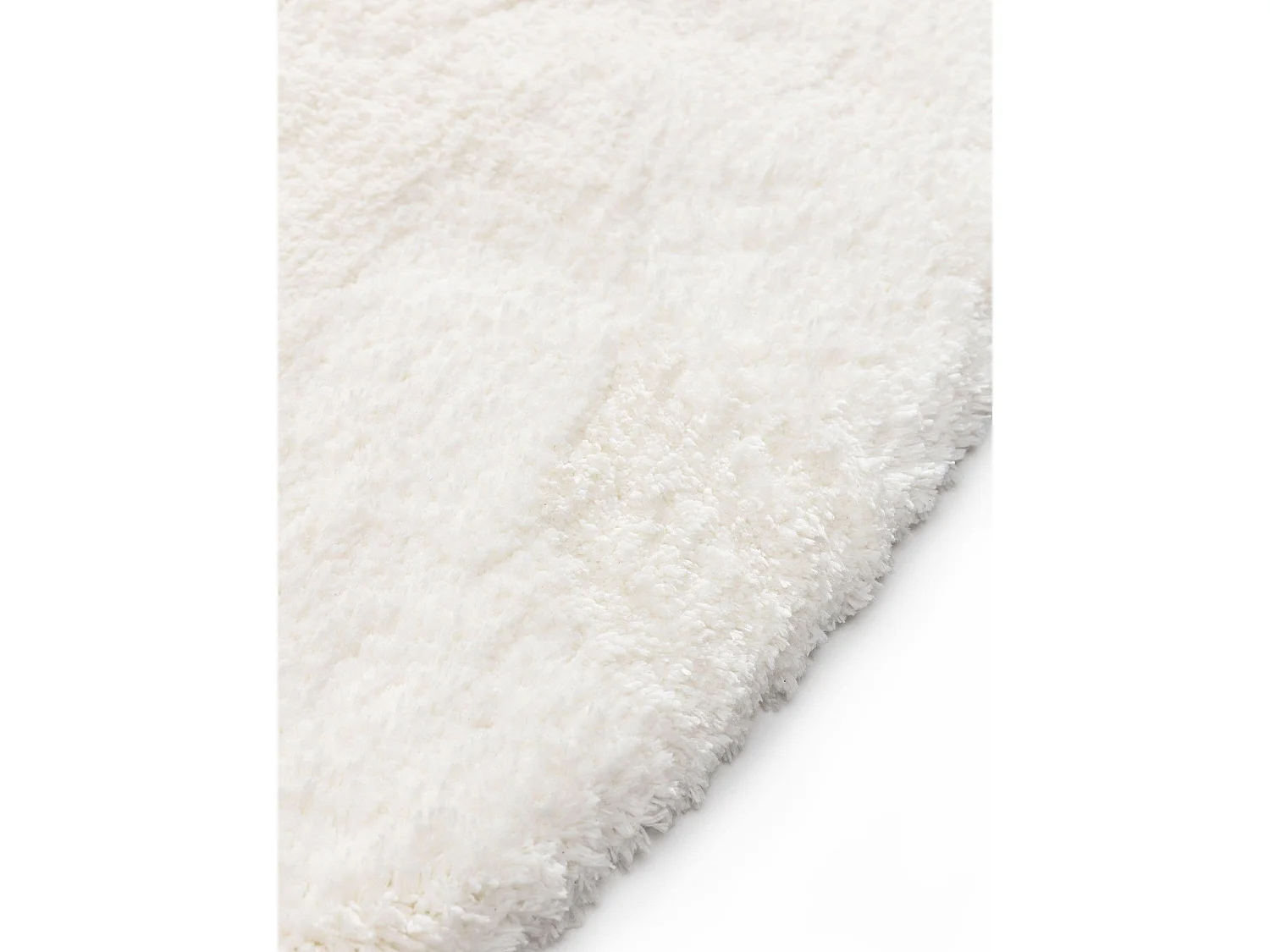 Tapis à poils longs rond Cloudy Crème ø 160 cm rond