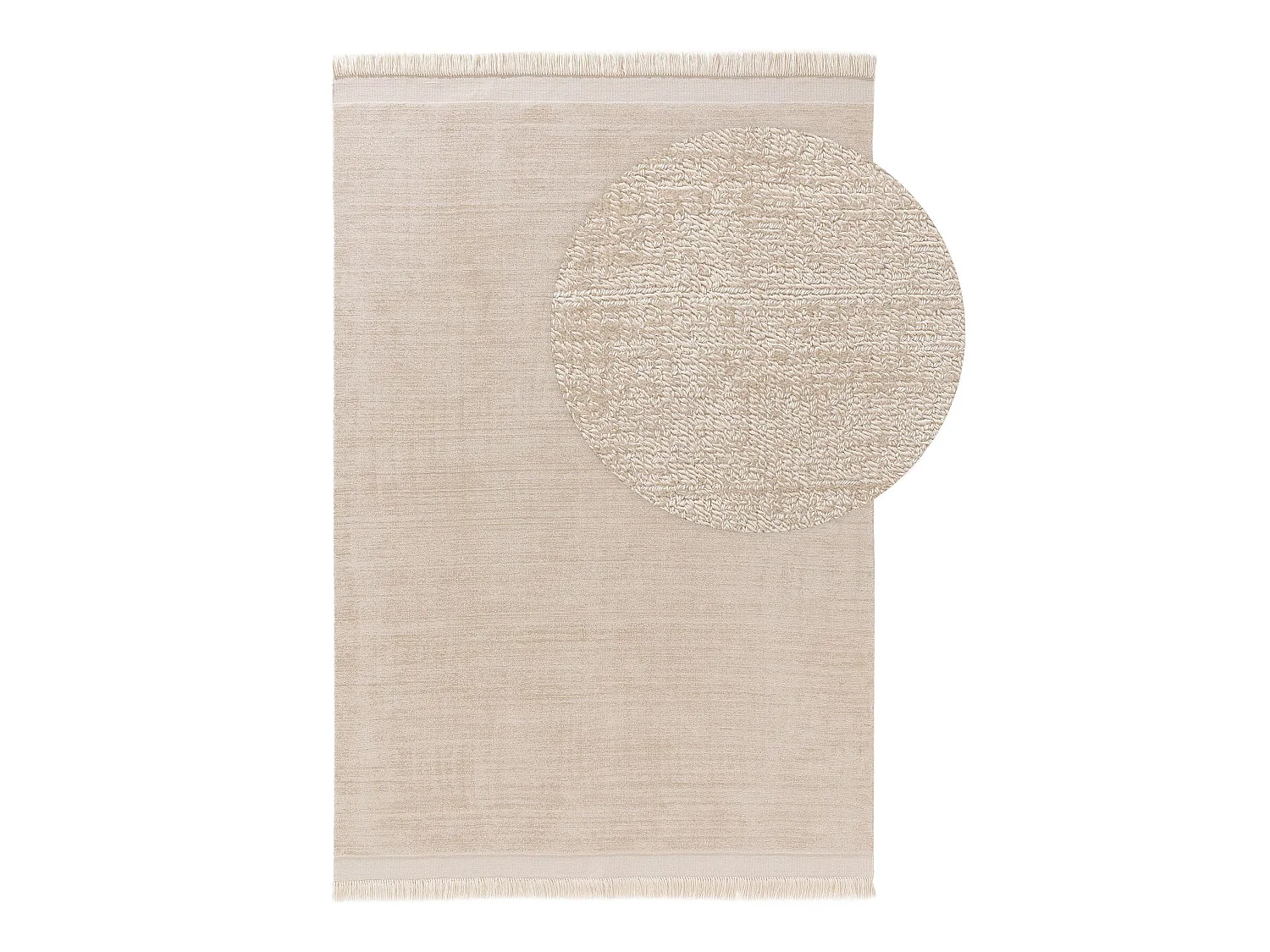 Tapis fabriqué à partir de matériaux recyclés Jade Crème 120x170 cm