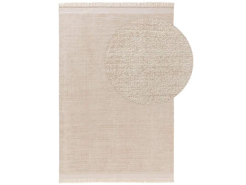 Tapis fabriqué à partir de matériaux recyclés Jade Crème 120x170 cm