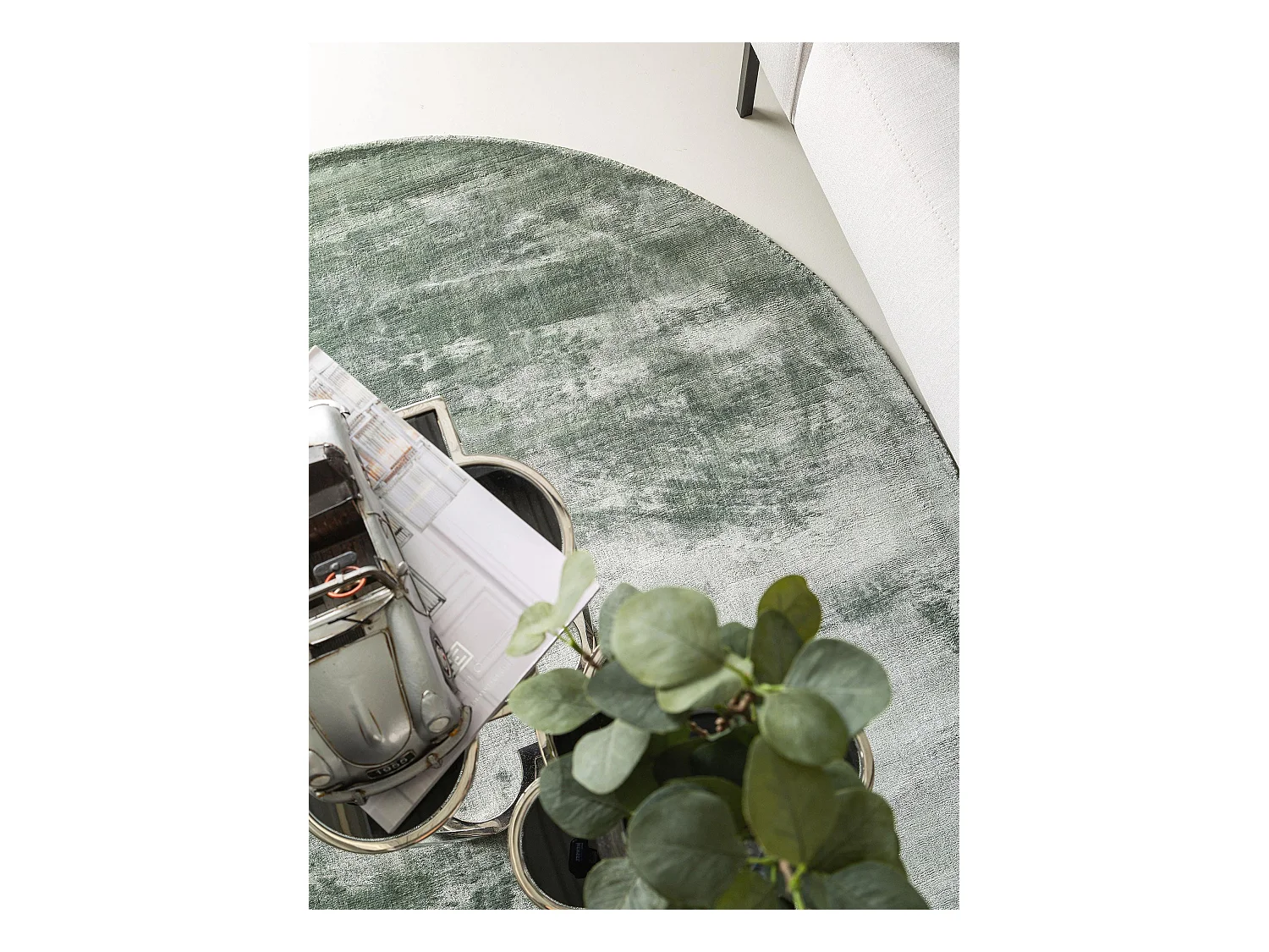 Tapis en viscose Ovale Nela Vert clair 150x230 cm