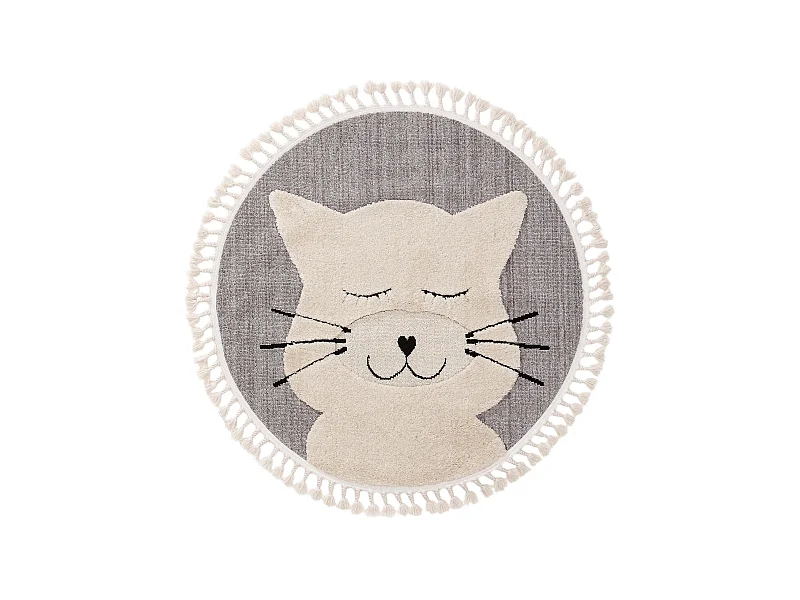 Tapis enfant Momo Gris ø 120 cm rond