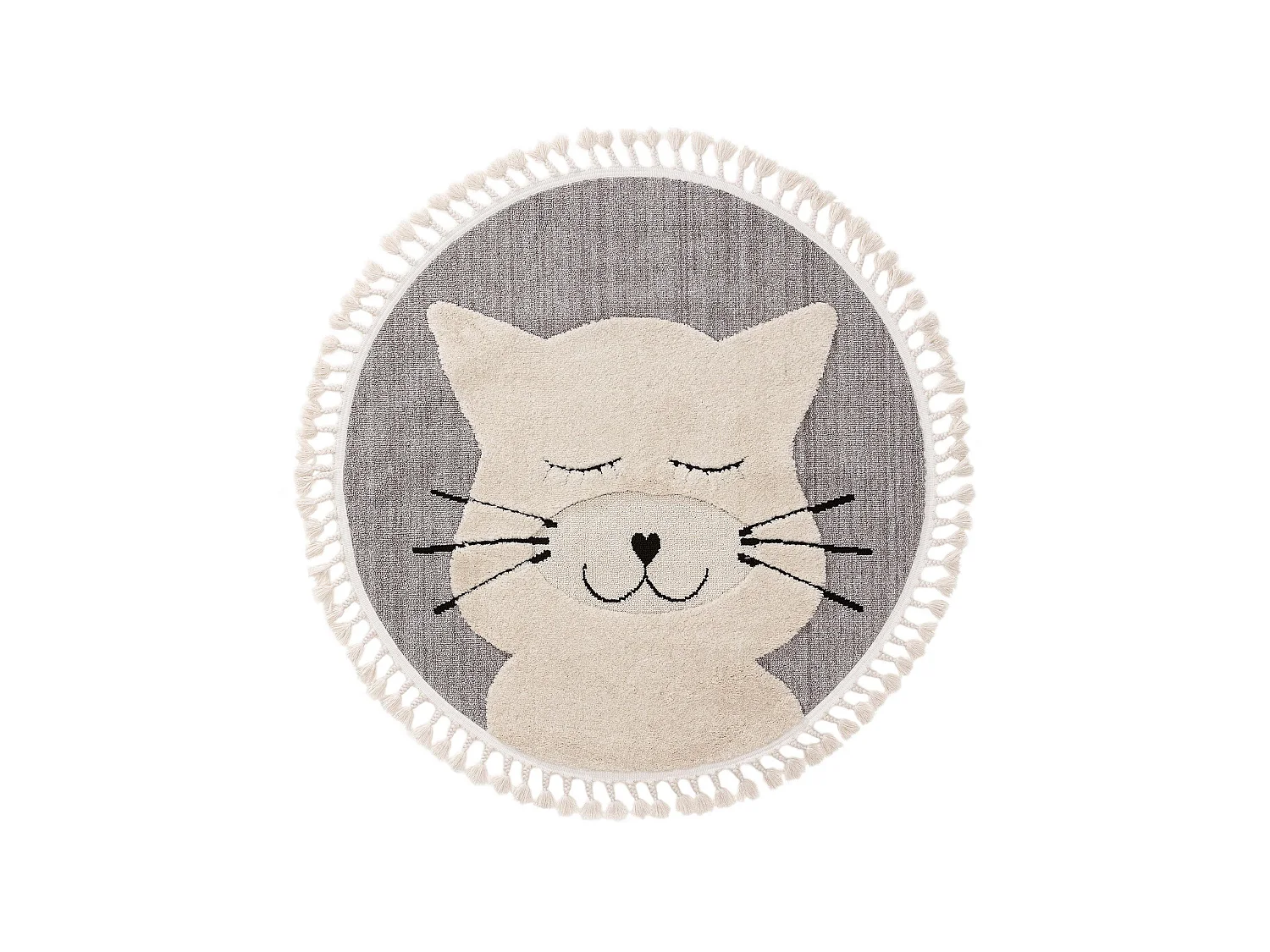 Tapis enfant Momo Gris ø 120 cm rond