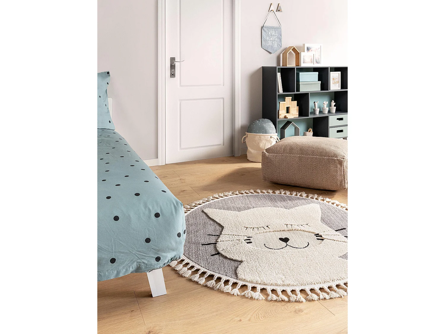 Tapis enfant Momo Gris ø 120 cm rond
