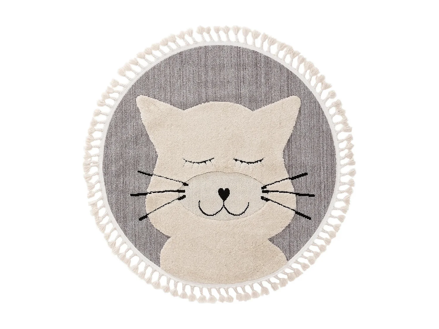 Tapis enfant Momo Gris ø 120 cm rond