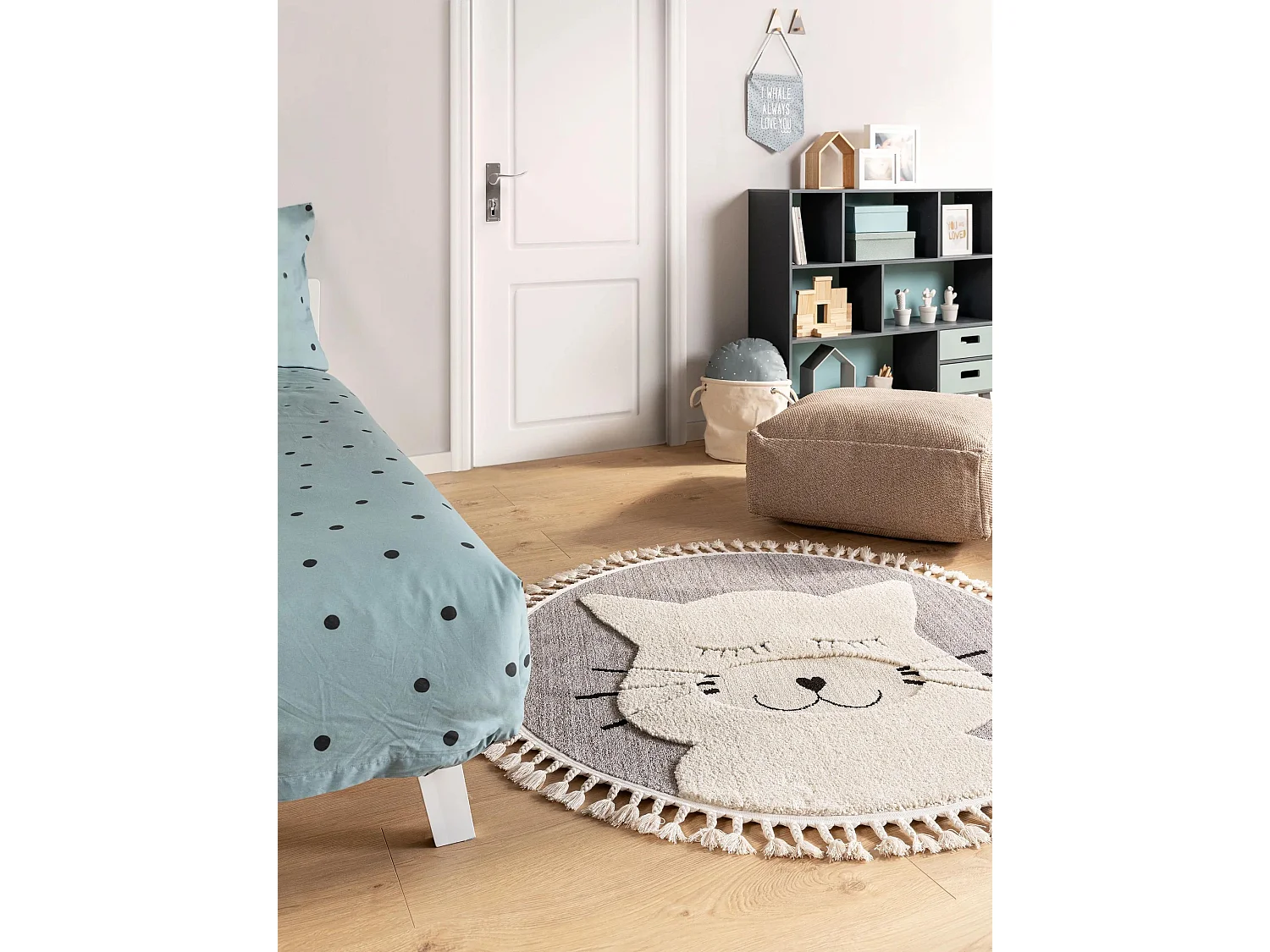 Tapis enfant Momo Gris ø 120 cm rond