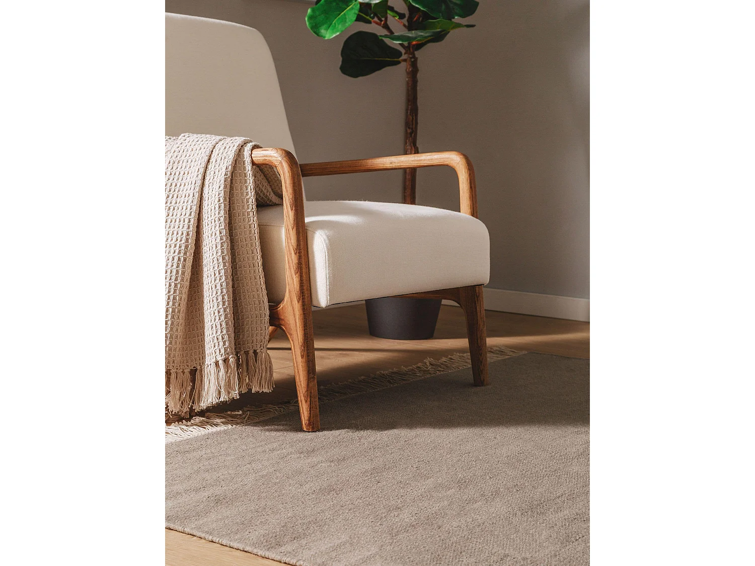 Tapis de laine Liv Gris clair 170x240 cm