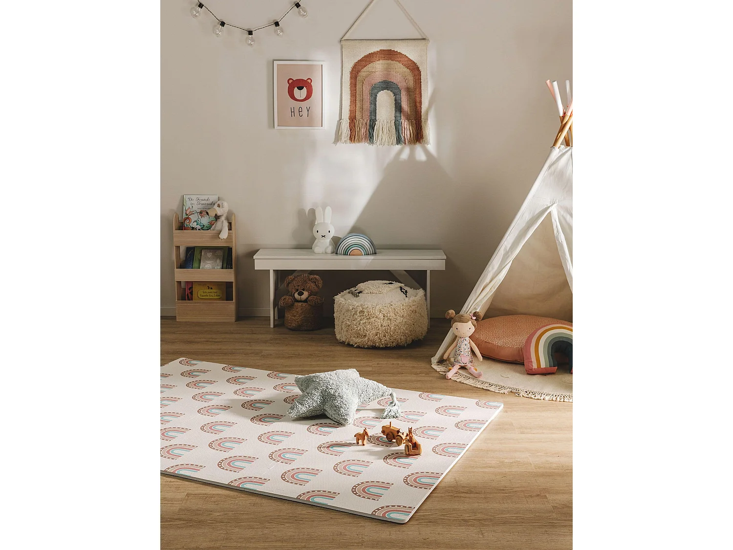 Tapis de jeu Rainbow Multicouleur 120x180 cm