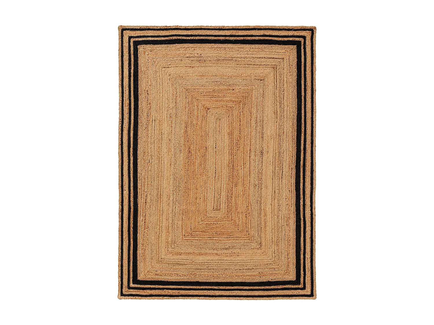 Tapis de jute Jutta Noir 80x150 cm