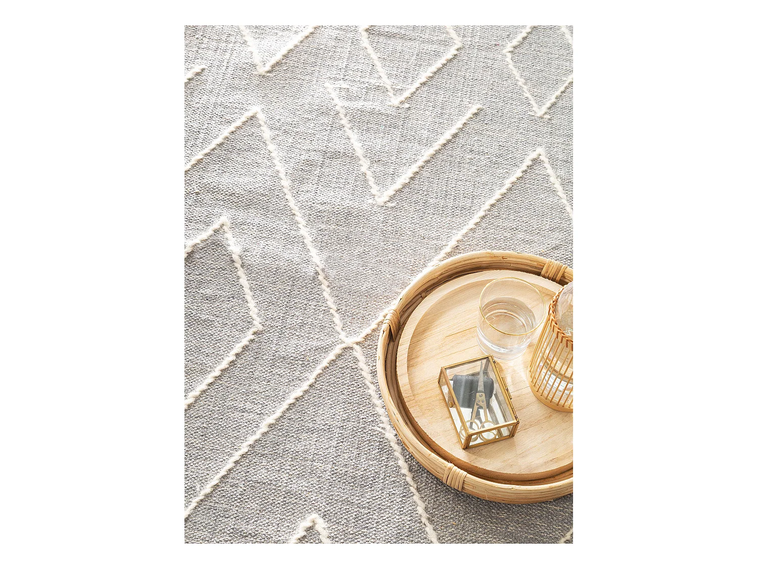 Tapis en coton Sydney Gris clair 120x170 cm