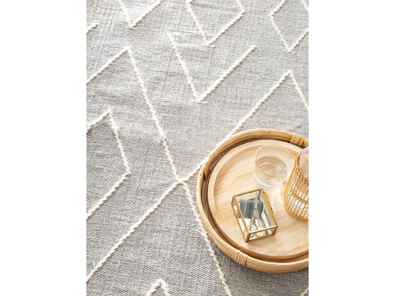 Tapis en coton Sydney Gris clair 120x170 cm