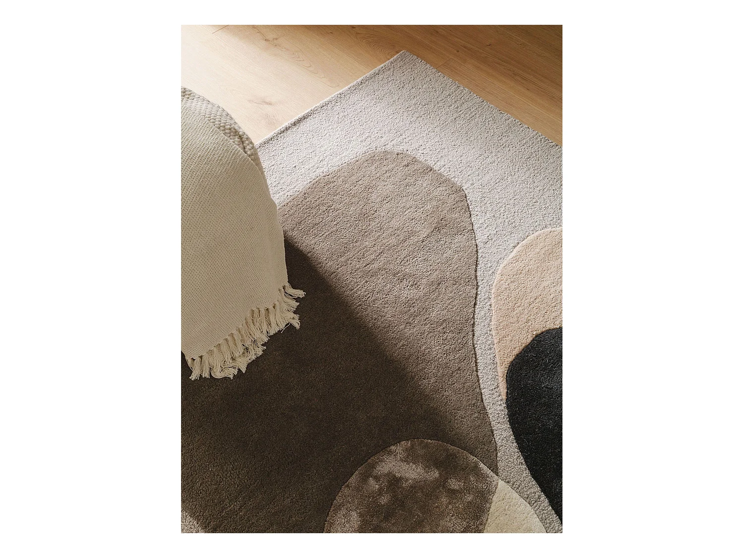Tapis de laine Kyoto Multicouleur/Gris 160x230 cm