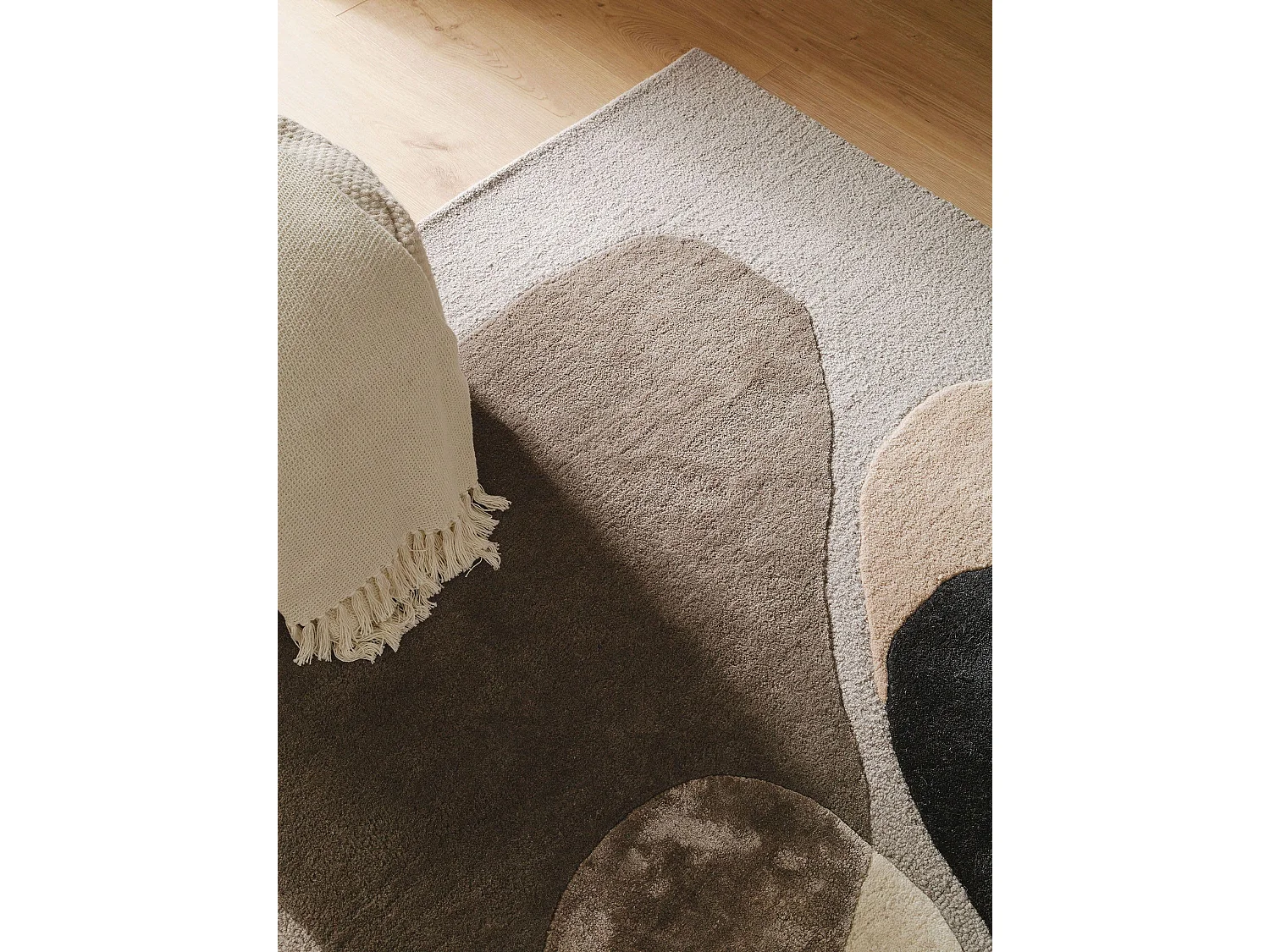 Tapis de laine Kyoto Multicouleur/Gris 160x230 cm