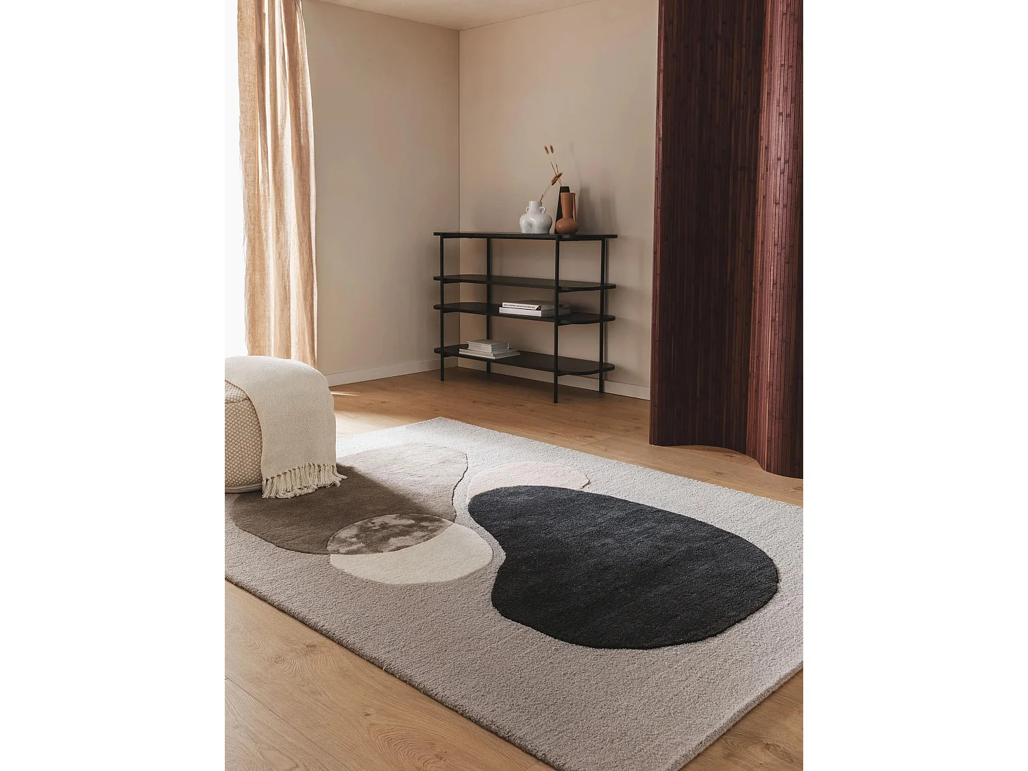 Tapis de laine Kyoto Multicouleur/Gris 160x230 cm