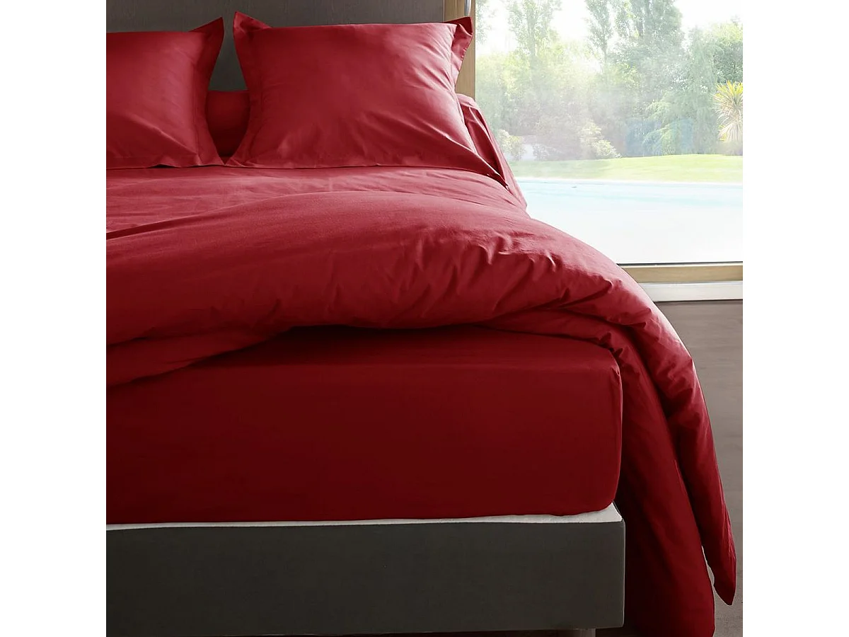Housse de couette Rubis en percale de coton 80 fils 260 x 240 cm