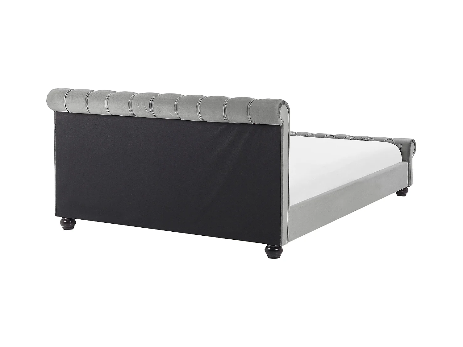 Bed Fluweel AVALLON 180 x 200 cm Grijs