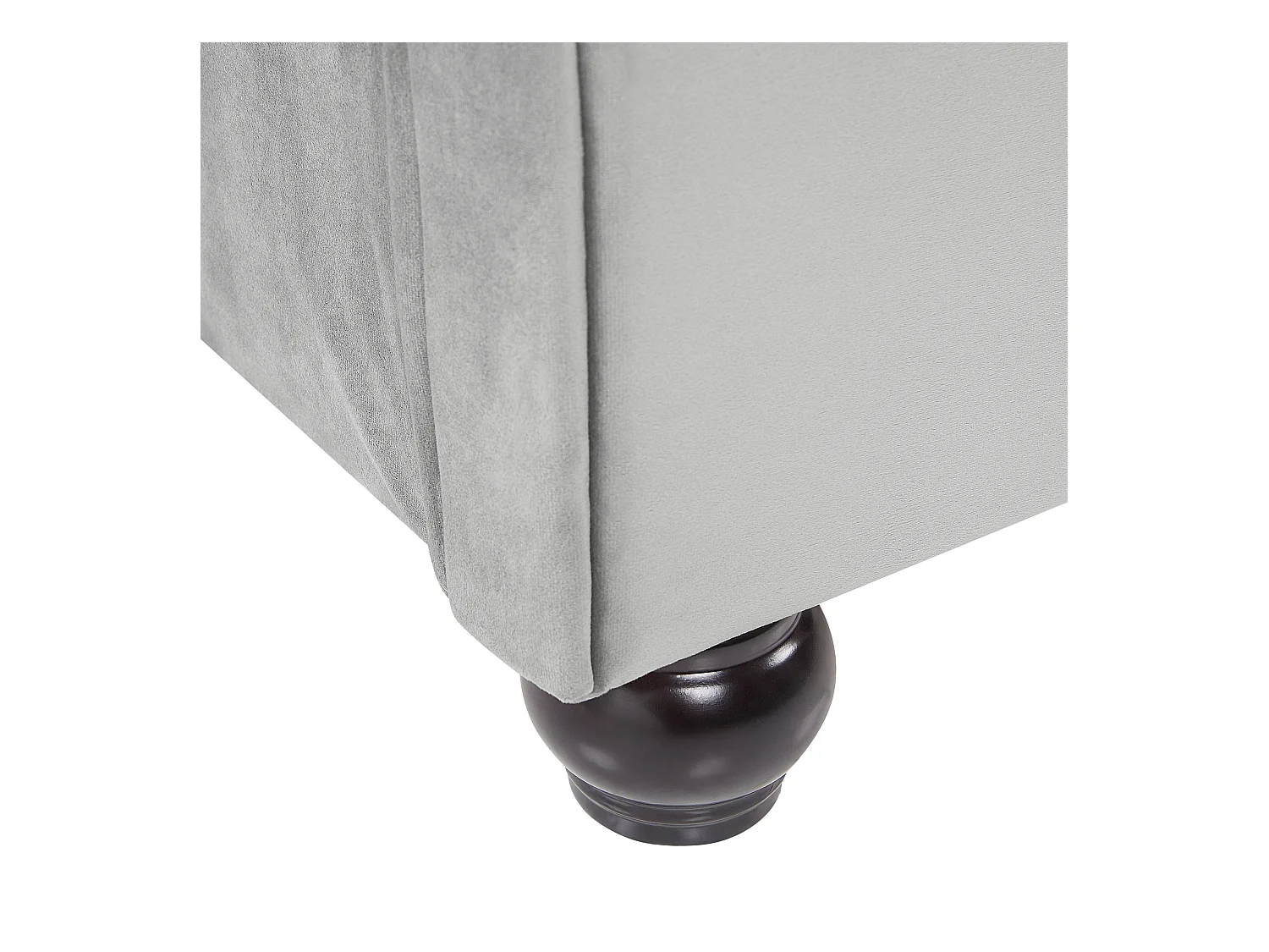 Bed Fluweel AVALLON 180 x 200 cm Grijs